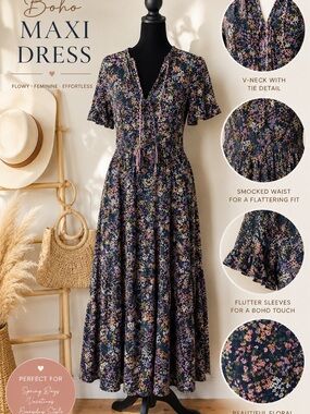 jessica simpson pleated maxi dress Jessica Simpson Women's Emmory Tiered Maxi Dress, Sizes XS-XL